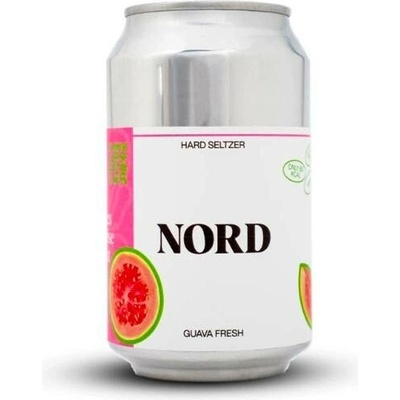 Nord hard seltzer guava 4% 0,33 l (holá láhev)