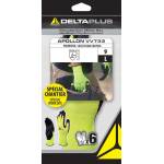 Delta Plus Delta apollon vv733g6 / Плетени ръкавици с пълнеж, 6 чифта в опаковка - флуоресцентно жълто/черно 9 (vv733jag609)