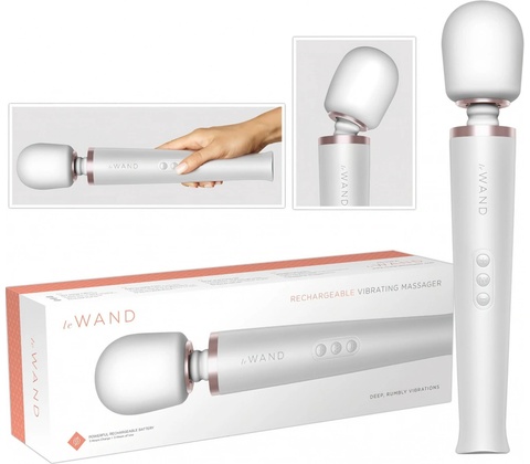 Le Wand Rechargeable Massager biely
