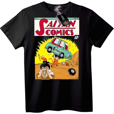 NOONEBRAND Тениска Saiyan комикс Dragon Ball - XL, White