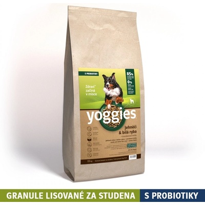 Yoggies granule lisované za studena s probiotiky Jehněčí maso & bílá ryba 2 kg
