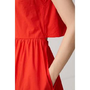 Benetton разкроена рокля от памук (4MBJDV0CP) - answear - 87,99 лв