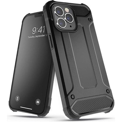 Haffner PT-6455 iPhone 14 Pro Max удароустойчив черен пластмасов заден капак (PT-6455)