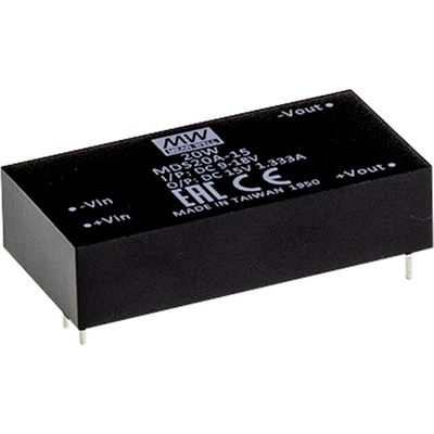 MEAN WELL MDS20A-12 DC / DC menič napätia 12 V 12 V 1.67 A 20 W Počet výstupov: 1 x