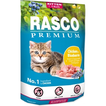 Rasco Premium krmivo pre mačiatka s kuracím mäsom a čučoriedkami 400 g