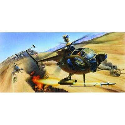 Academy Model Kit vrtulník 12250 HUGHES 500D TOW HELICOPTER 1:48