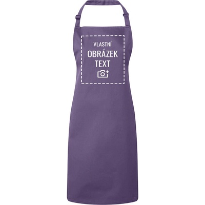 Bezvatriko.cz Zástěra s laclem s vlastním potiskem Millennieal lilac 341 B&C Unisex Canvas Zástěra s laclem