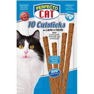 Perfecto Cat Sticks - Саламени пръчици за котки със сьомга и пъстърва 50 гр