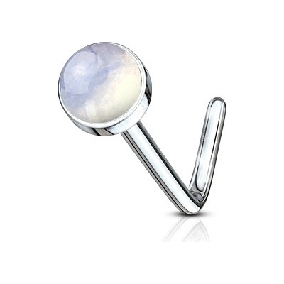 Šperky4U zahnutý piercing do nosu opalit N0094-OP
