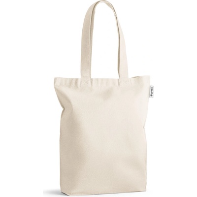Bavlněná nákupní nebo plážová taška přírodní s delšími držadly