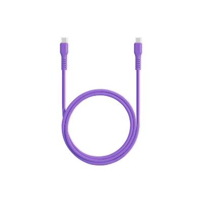 Data кабел ttec USB-C to USB-C 60W PD 120cm, Neon Лилав