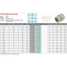 FV-PLAST PPR redukce vnitřní vnější 25x20