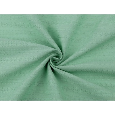 Prima-obchod Bavlněná látka / plátno s krajkovým efektem, barva 7 zelená pastel sv