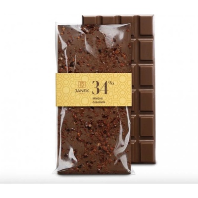 Čokoládovna Janek 34% mléčná s chilli 85 g