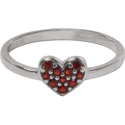 Český granát prsten stříbrný 121094