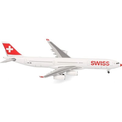 Herpa A340-313 Swiss International Air Lines 2010s Colors w. Red Nose Named Frauenfeld 1:500