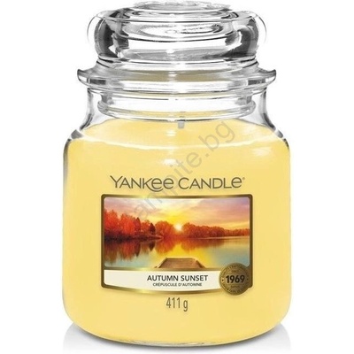 Yankee Candle - Ароматна свещ AUTUMN SUNSET средна 411 гр 65-75 часа (YC0027)