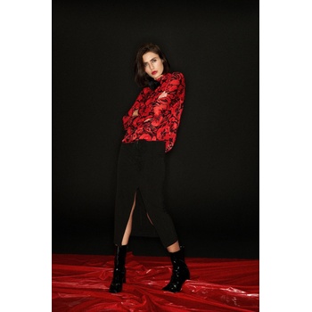 Moodo Черна пола с декоративна роза и цепка Moodo Moodo | Cheren | ЖЕНИ | XS