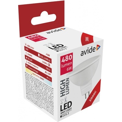 ARMIN TRADE KFT. Prémiová LED žárovka MR16 6W 480lm 12V teplá ekv. 40W ABGU53WW-6W-AP-12V