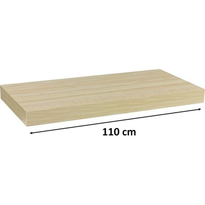 Nástenná polica STILISTA VOLATO - svetlé drevo 110 cm