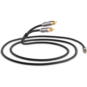 QED Кабел QED - Performance J2P, 2x RCA/3.5 mm, 1.5 m, черен (QE6500)