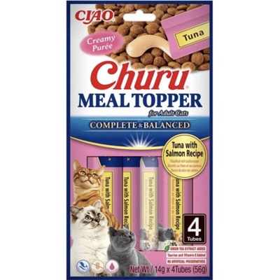 Churu Cat Meal Topper Tuna with Salmon Recipe 4 x 14 g