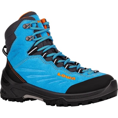 Lowa Cadin GTX Mid Junior turquoise/flame 641060 dětské nepromokavé kožené trekové boty