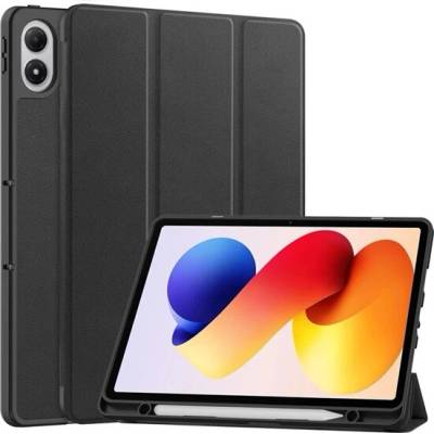 GIGAPACK púzdro so stojanom pre Poco Pad M1 / Redmi Pad 2 Pro, s efektom kože, aktívny FLIP, držiak na pero, Čierne GP-179083