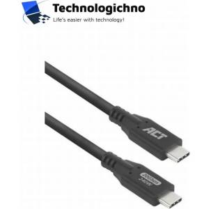 ACT Type C - Type C 240W 2m Black 20Gbps (EWENT-ACT-CAB-AC7422)
