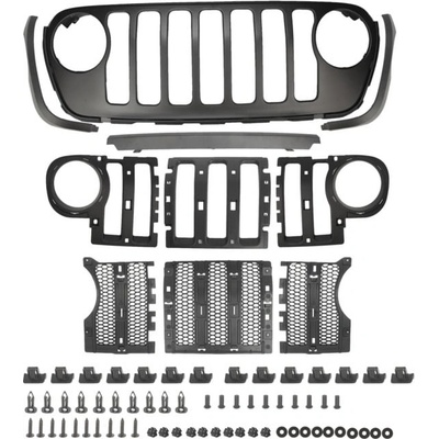 Mriežka, Čierna, OEM, Jeep Wrangler JL
