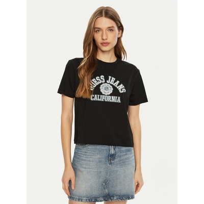 Guess Bavlnené tričko Jeans dámske W5RI43 K8HM0 W5RI43.K8HM0 čierna