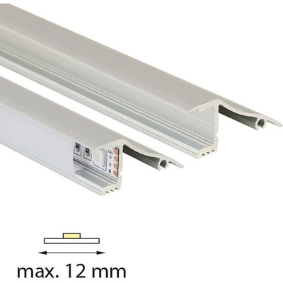 ML-761.062.02.2 Nástěnný hliníkový profil NT, 18x41 mm, včetně mléčného difuzoru, 2 m