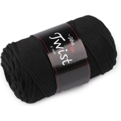 Bavlněná pletací příze Twist macrame 500 g rozčesávací Varianta: 13 (8001) černá, Balení: 1 ks 50160/122721/263662