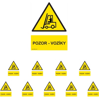Walteco Pozor - vozíky 210x297mm, formát A4, samolepka Množstvo: 10 ks , 20038BP2
