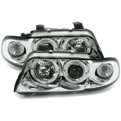 Sonar Кристални фарове за Audi A4 Angel Eyes (1995-1998) - хром