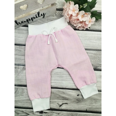 Textil EBi Mimi rostoucí kalhoty růžový LEN