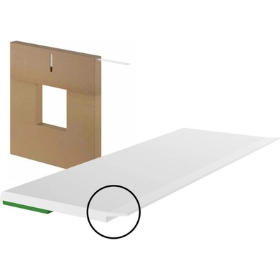 Samolepicí PVC lišta 40 x 1,5 mm s praporkem bílá – role 50 m