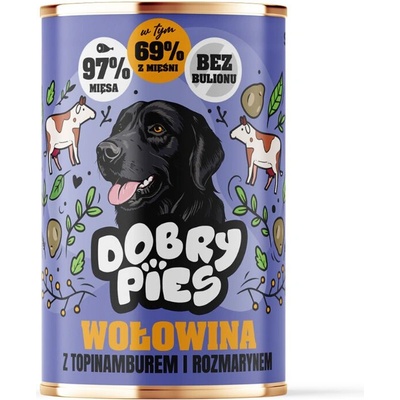 Dobry Pies Hovädzie mäso s topinamburmi a rozmarínom 400 g
