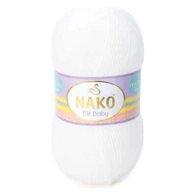 Nako Příze Elit baby 208 bílá