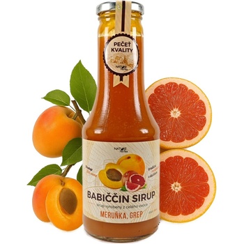 Nature Notea Babiččin sirup Meruňka & Grep 0,5 l