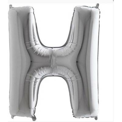 Grabo Balónek fóliový stříbrné písmeno H 102 cm