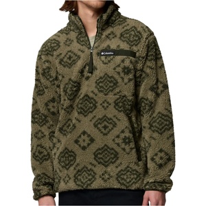 Columbia Мъжки поларен пуловер Columbia Rugged Ridge High Pile Half Zip Fleece jumper - Stone Green Checked Out / Greenscape (005-6148-1511)