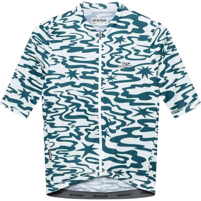 CafÉ du cycliste Мъжка фланелка с къс ръкав за колоездене CAFÉ DU CYCLISTE Laurette Cycling jersey - Stars Dark Sea - размер M (056-4290-0312)