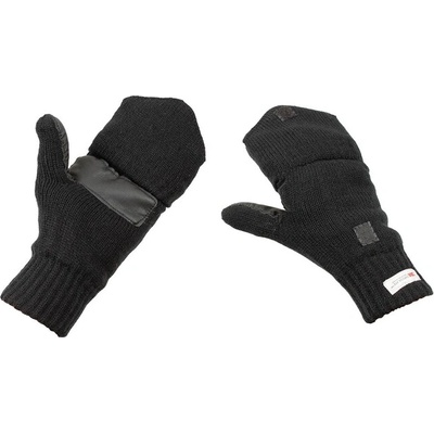 MFH Плетени ръкавици с изолация 3M Thinsulate, черни (15457A)