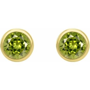 Eppi Bezel náušnice s olivínmi Sontre E36245