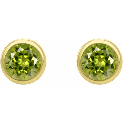 Eppi Bezel náušnice s olivínmi Sontre E36245