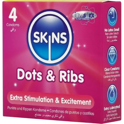 Skins vroubkované a bodkované 4 ks