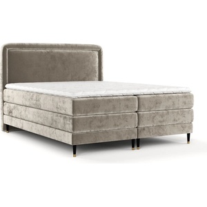 Maison de Reve Светлокафяво боксспринг легло 160x200 cm Dove - Maison de Rêve (DOVE160_MDR_BF_LOT30_M18_LOT30_T16_L5)