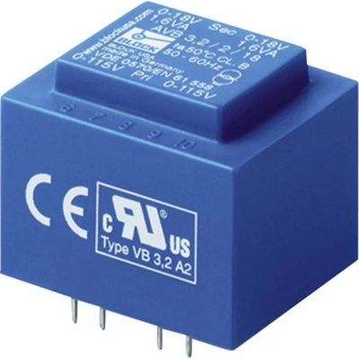 BLOCK AVB 2,3/2/15 transformátor do DPS 2 x 115 V 2 x 15 V/AC 2.30 VA 76 mA