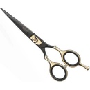 Eurostil 04499 Matt Black/Gold Scissors Razor Edge - nožnice na klasický strih, 5,5"